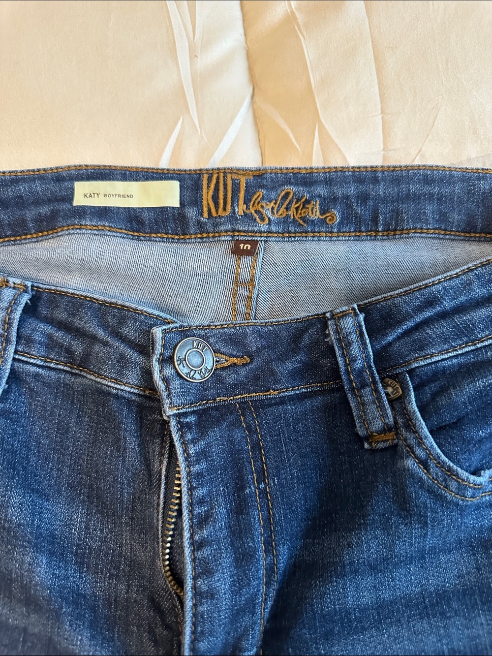 Kut from the Kloth Katy Boyfriend Jeans in dark blue wash
